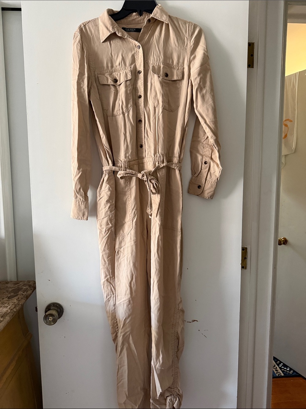 Polo by Ralph Lauren Beige Utility Jumpsuit